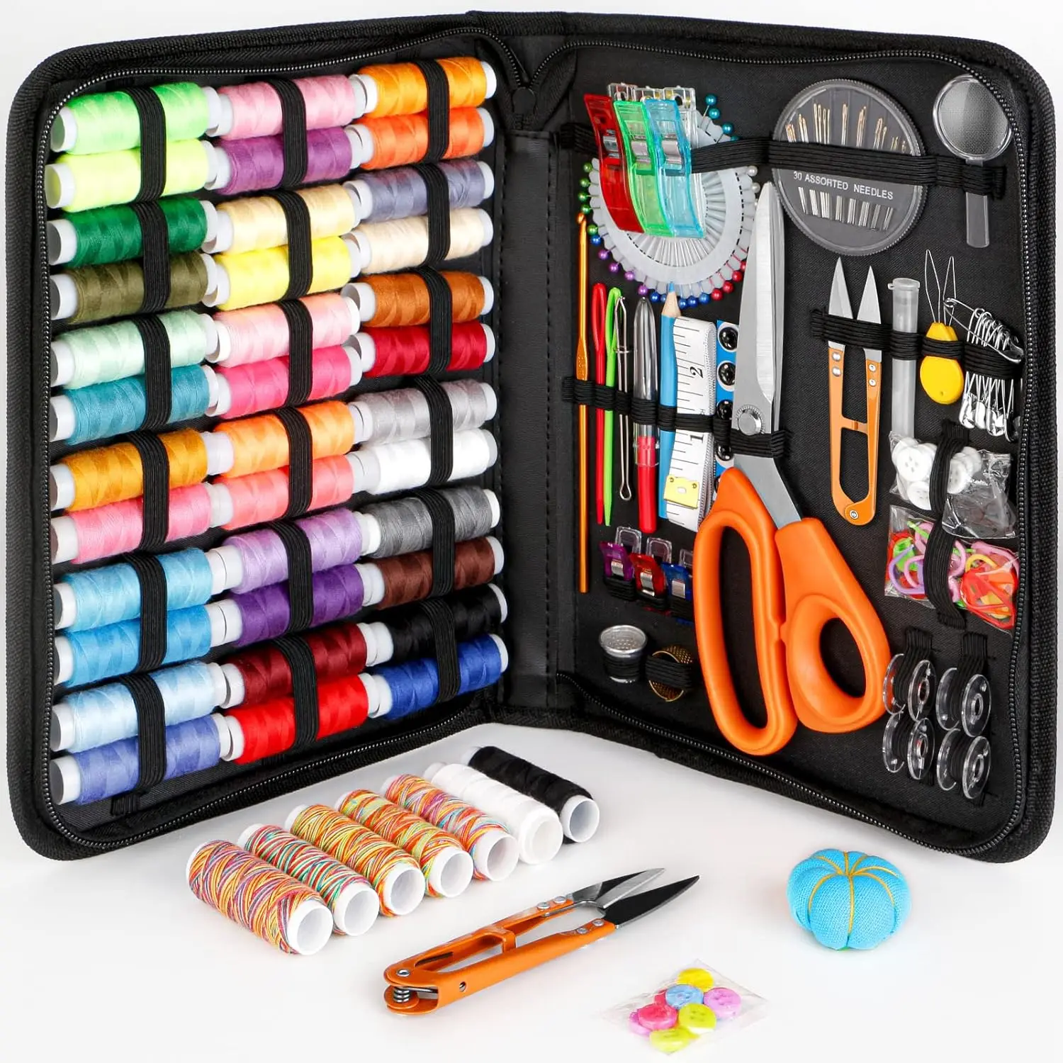Professional Sewing Kit for Adults - Sewing Supplies with 43XL Thread, 30 Needles, Thread Snips & Tailor Scissors for Home Sewing Beginners, Sewing Tool Kit, Needle Crafts Kit