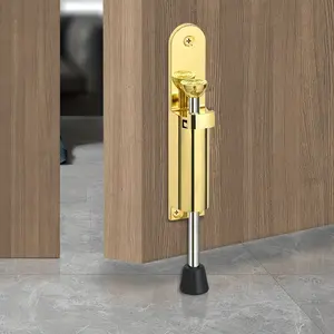 Bright Spring Door Stopper, Commercial Pedal Automatic Door Holder, Adjustable Retractable Door Stoppers