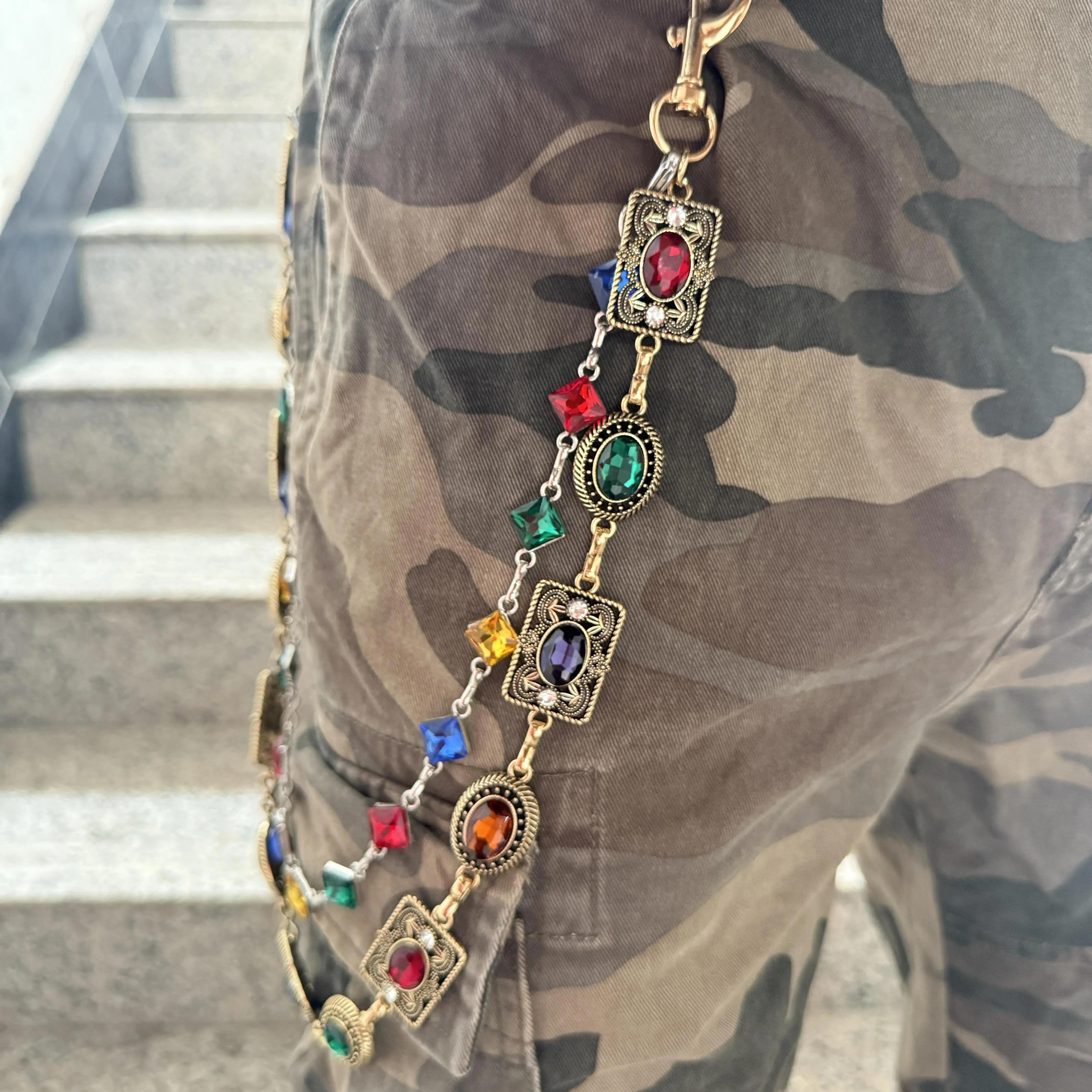 Hip hop punk style double-layer pants chain fashion unique neutral waist accessory Hip hop punk style double-layer pants chain fashion unique neutral waist accessory