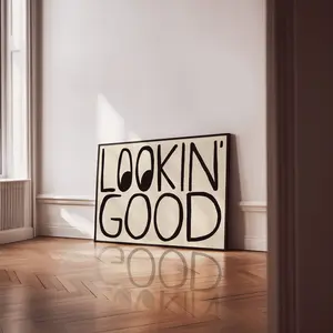 MIRRO Lookin' Good Art Print | Bedroom Poster No Frame, Bathroom Wall Art Decor Dressing Room Prints Bathroom Posters Hallway