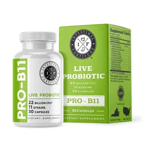Intestinal Fortitude Pro-B11 Live Probiotic 22 Billion CFU 11 Strains 30 Capsules Dairy-Free for IBD Support - Healthcare