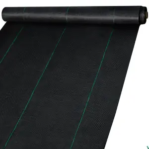 VEVOR 6FT×300FT Premium Weed Barrier Fabric Heavy Duty 2.4OZ,  Woven Weed Control Fabric, High Permeability Good for Flower Bed, Geotextile Fabric for Underlayment, Polyethylene Ground Cover