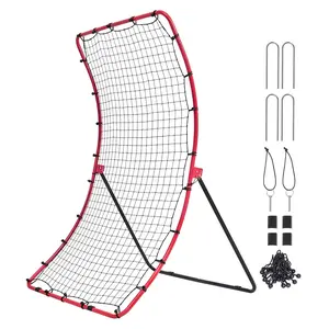 VEVOR Baseball And Softball Rebounder Net, 4 x 5.5 ft PitchBack Baseball Pitching Nest, Pitch Return Trainer Rebound Net with Pitching Target, All Angle Fielding Rebound Net for Grounders Pop Flies