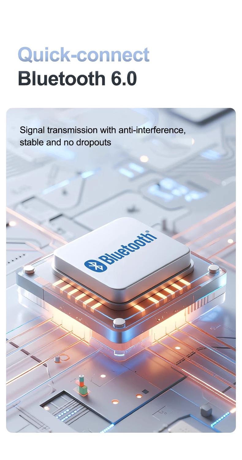 HTC NE63 True Wireless Earbuds Bluetooth 6.0 Earphones, 35 hours of battery life, HiFi Stereo, High Definition Calls, Waterproof Wireless Earphones, Suitable for Office, Sports, Study and Audio Calls, Built in Microphone, Gaming Bluetooth Headphones