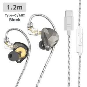 BlueWow X4 PRO In-Ear Dynamic Earbud Headset - 11mm Driver HiFi Stereo Sound, Wired Earbuds with In-Ear Hook, Noise Cancellation, Comfortable Fit, Type-C Jack, USB Compatibility, Non-Water-Resistant, for Music Lovers, Works with Phones & Tablets