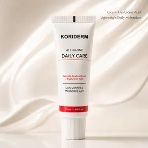KORIDERM Cica Daily Face Cream with Hyaluronic Acid, Lightweight Facial Moisturizer for Morning and Evening Skincare, 50 ml / 1.69 fl oz