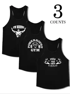 Men's Gym Workout Tank Top, Sports Vest, Sports Fitness Vest, Regular Fit Casual Sleeveless Top for Daily Wear, Men's Top for All Seasons, Socks