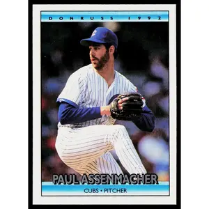 Paul Assenmacher 1992 Donruss #159 Chicago Cubs