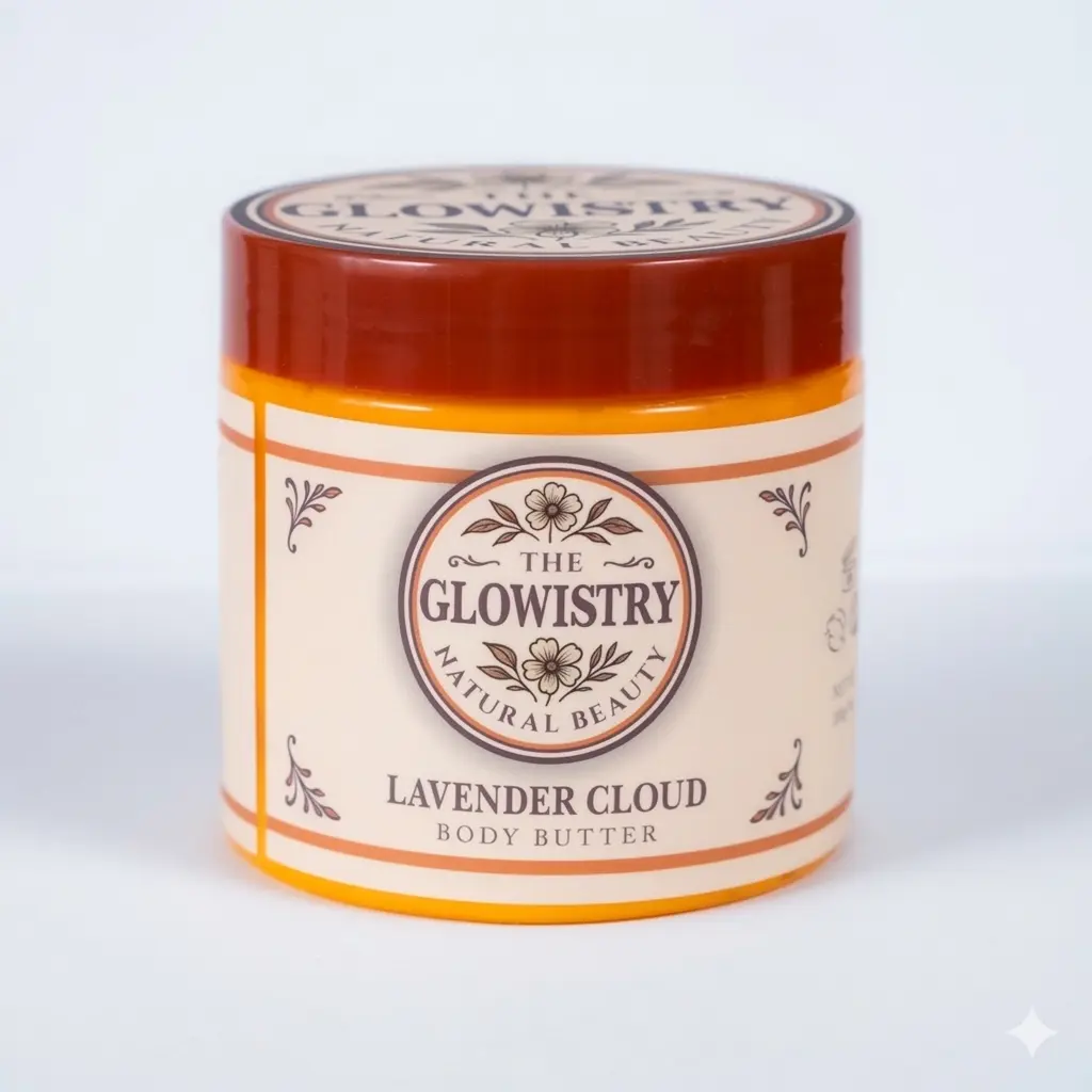 Glowistry Lavender Cloud Deep Moisture & Calm Body Butter for Intense Hydration and Soothing Lavender Scent Ideal for All Skin Types