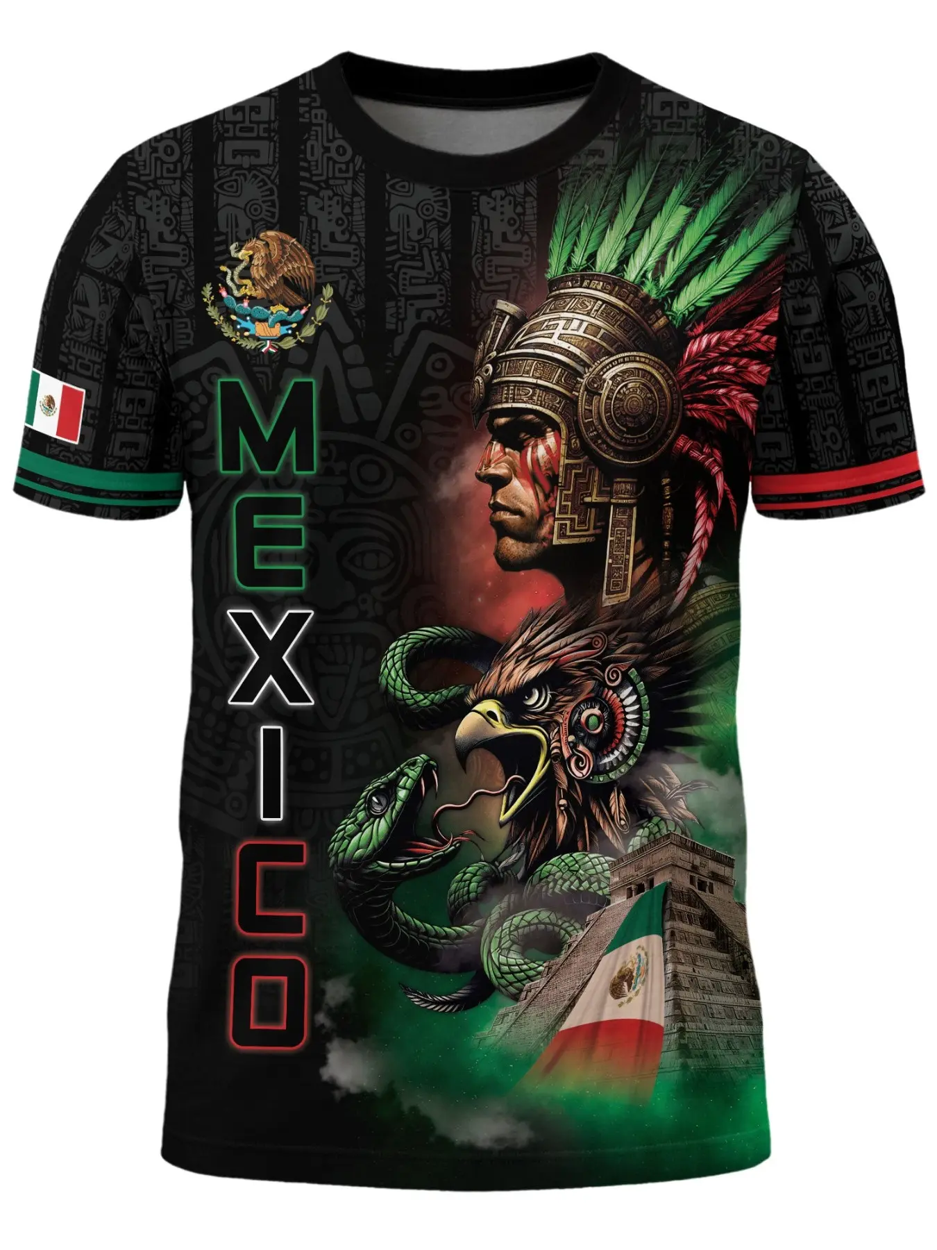 Mexico Aztec Warrior Eagle Heritage Spirit Pride Legacy Culture Shirt, Sports Soccer Jersey, Breathable Comfort, Party, Game Viewing, Gift