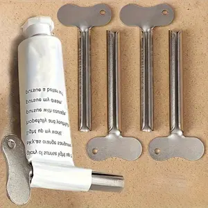 Stainless Steel Toothpaste Squeezer, Multi-Purpose Professional Tool, Easy Rotation Design, No Power Needed, Ideal for Bathroom Use