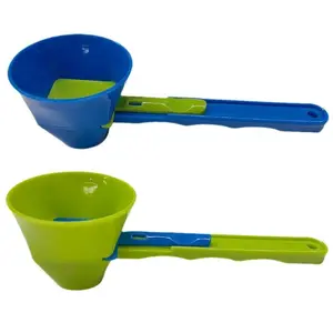 2-in-1 No-Spill Scoop Funnel, Sliding Switch Powder Scoop Converter, Measuring Spoon Funnel for Bottle Pouring, Kitchen Gadget for Powder Drinks & Supplements