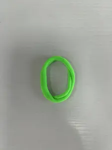 【Not for sale】Colorful Rubber Bands Flexible for Curly Hair Neon Green Basic Design Comfortable Versatile Free Gift