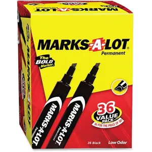 Avery  Marks-A-Lot Permanent Marker, 36 Count - Black