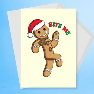 Bite Me Christmas Card