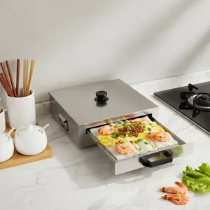 Home Rice Roll Steamer For Hongkong Dim Sum Stainless Steel Quick Cook