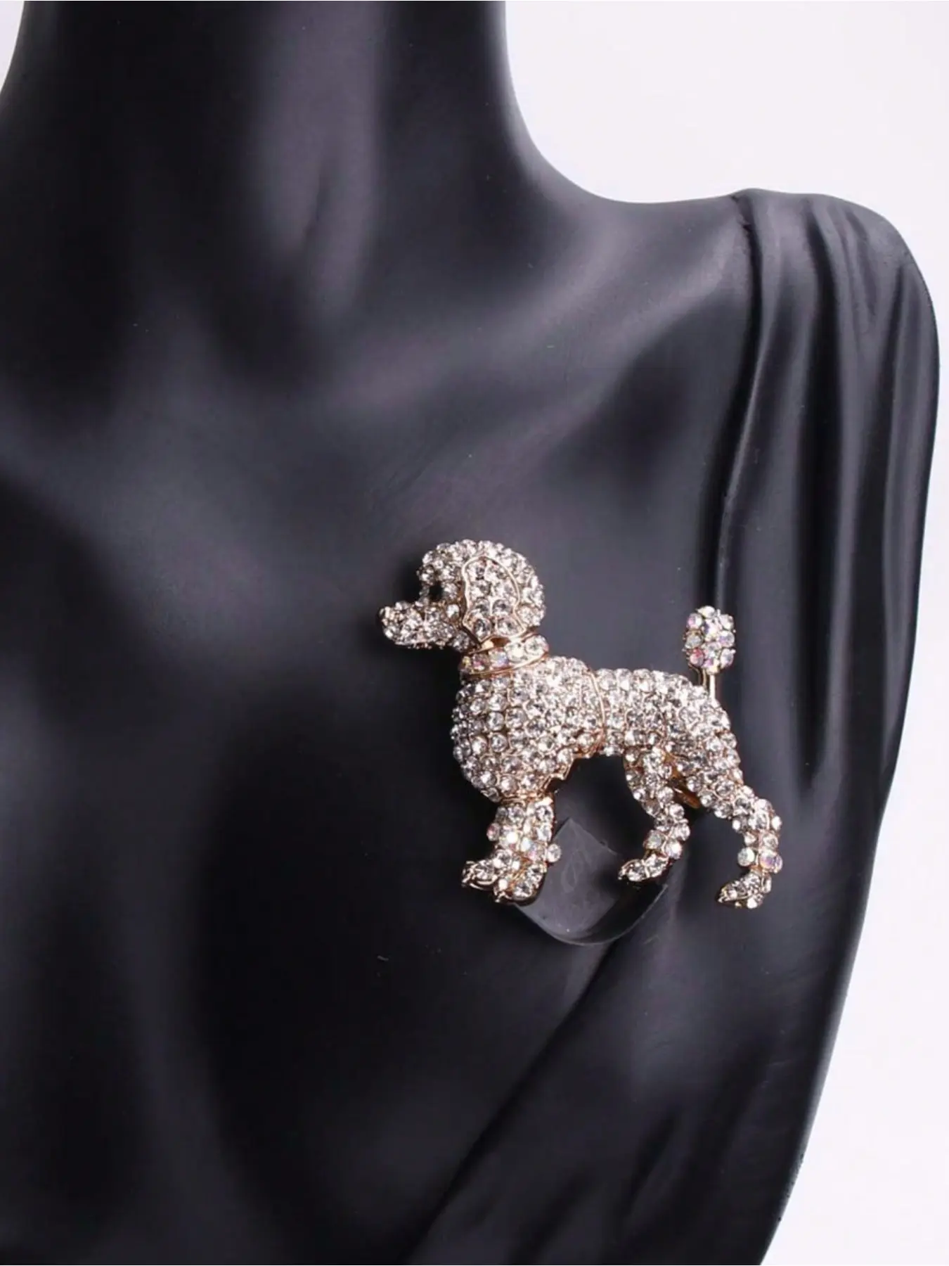 Retro rhinestone dog brooch, fashion cartoon animal accessory pin, gift corsage, Cute Jewellery, Brooch Pins