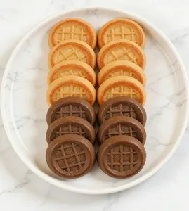 French Style Mini Milk-Flavored Low Sodium Cookies - Buttery, Crisp, Light - Ideal for Breakfast, Afternoon Tea - Low Sodium Snacks - Clearance Biscuits Sweets