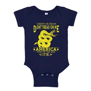 Don't Tread On Me Baby One Piece Bodysuit Or Toddler Shirt Gadsden Flag Military Children's Outfit