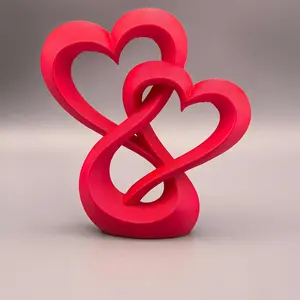 Eternal Braided Heart Statue, Cozy Home Decor, Sculpture Desk Decor, Desktop Focus, Anniversary Wedding Valentine Gift, Living Room Bedroom Decoration, Statue Figurines