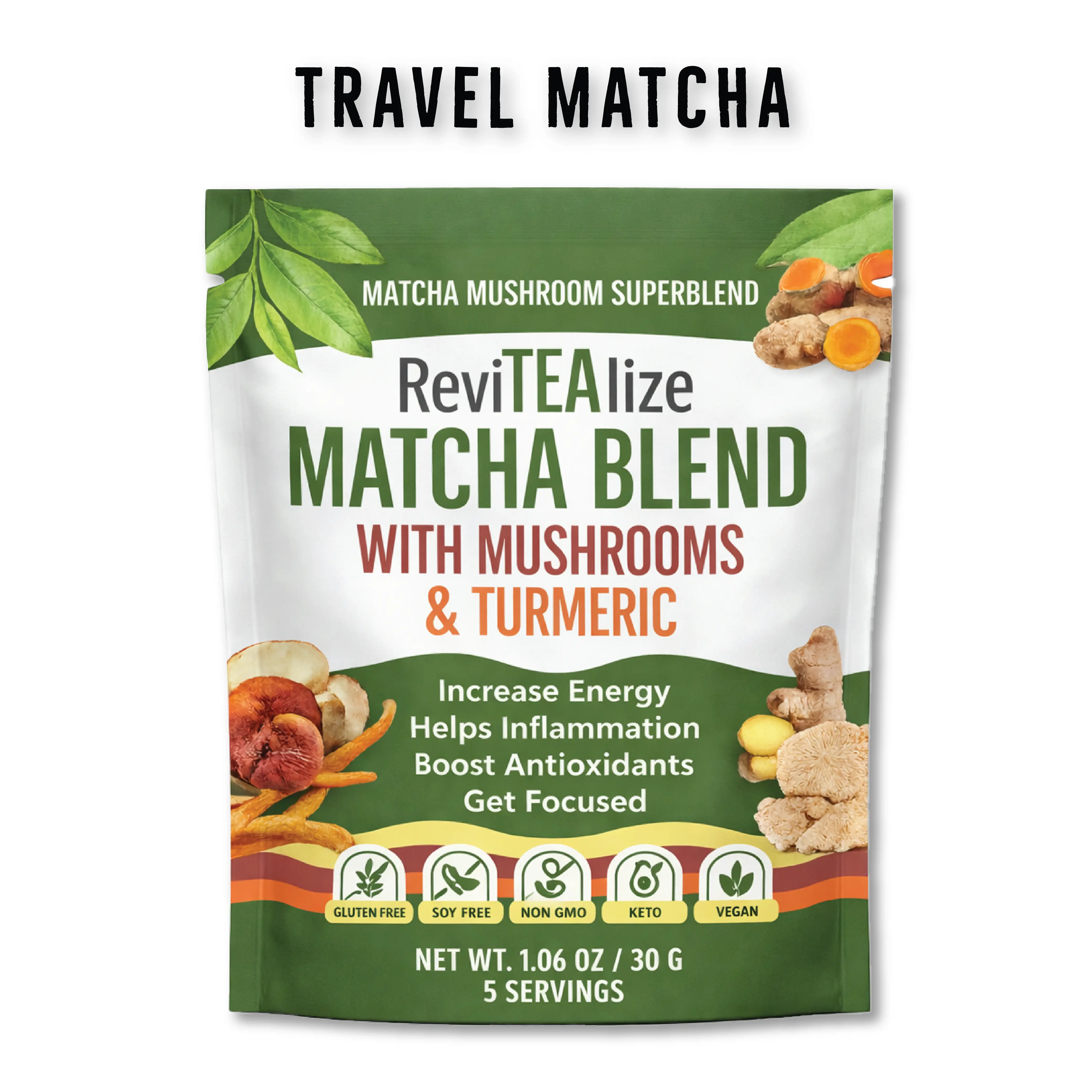 Matcha Mushroom Blend - Travel Pack