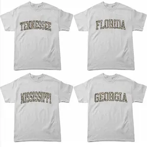 Vintage Camo State T-Shirt, Custom College Varsity Tee, Game Day Shirt, Ash Grey Unisex Streetwear, Game Day Outfit, Womenswear & Menswear
