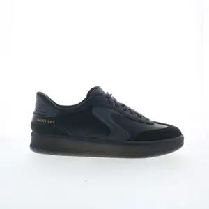 Skechers Slip-ins: Hotshot HI Mens Black Leather Lifestyle Sneakers Shoes