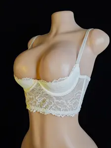 Women's Quarter Cup Lace Cut Out Bra, Underwire Bra, Sheer Hollow Design, Steel Ring Lift Innerwear, Seductive Pure Desire Sexy Lingerie, Lace Brassiere Fit