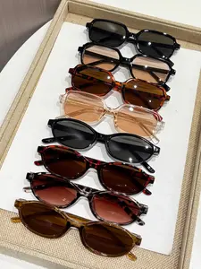 Women's Slimming Trendy Casual Lightweight Durable Leopard Pattern Sunglasses Set, 8 Pairs Small Frame, Perfect for Driving, Camping, Fishing, Parties, Stylish and Comfortable