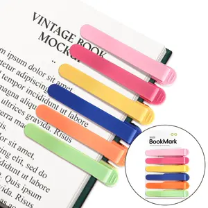 6pcs Silicone Automatic Bookmark Unique Page Keeper for Reading Lovers Women Men Kids Teachers Book Page Holder Markers Clip Book Marks Reading Accessories Gifts
