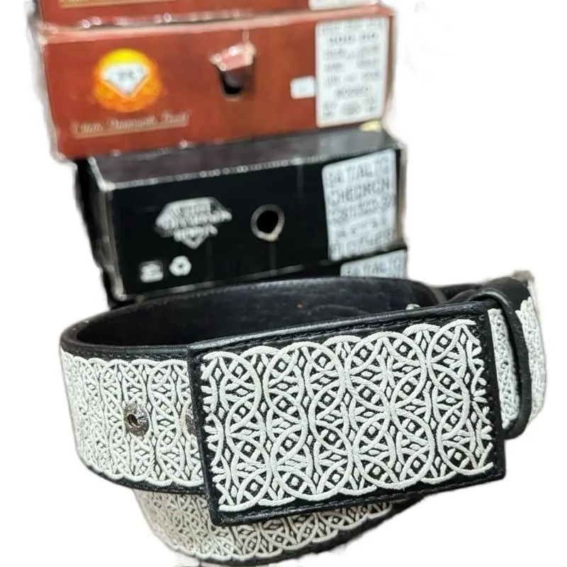 Talla 38 Charro Belt - 2" Wide Fine Pita Hand Embroidered Western Fashion Accessory