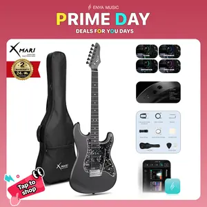 【Zero-Gear Rocker】Xmari Smart Electric Guitar with DSP Effects, 4 Presets, USB C OTG Recording, Headphone Output, Alnico Pickups w/Coil Split, Carbon Fiber Body Gig Bag Strap Cable & Picks【no built in amp】24-Hour Shipping 2-Year Warranty DealsForYouDays