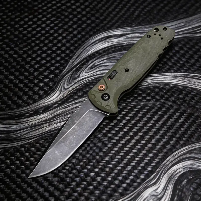 4300 Folding Knife with G10 Handles, High Hardness Steel & Folding Mechanism - Durable Outdoor Tool, Outdoor Knife, Camping Blade for Camping, Everyday Carry - Men's Gift, Outdoor Knives, Male Gift