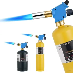 Mini Gas Torch Head Trigger Start Welding Tip Mapp Propane Map Gas Burner for Soldering Welding DIY Cooking Welding Tool Home Industrial