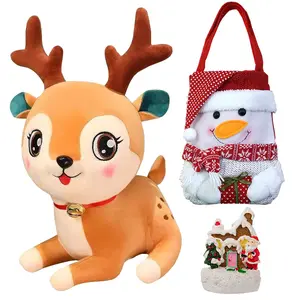 Christmas deer doll plush toy doll elk reindeer Christmas Eve Christmas gift decoration for girls