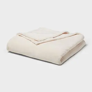 Full/Queen Ultra Plush Blanket Ivory - Threshold