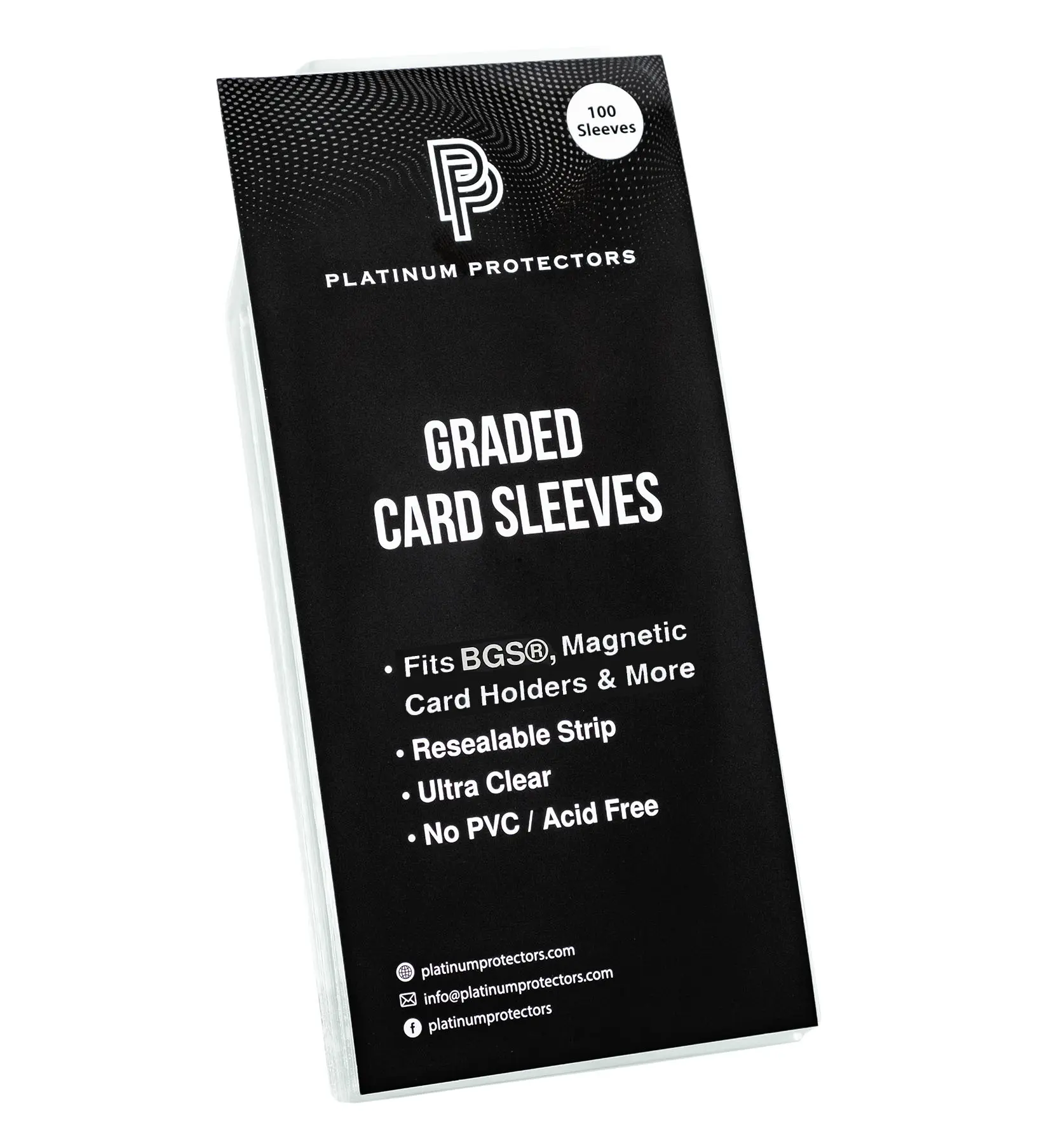 Platinum Protectors BGS Graded Card Sleeves Resealable Fits SGC, Beckett Slabs