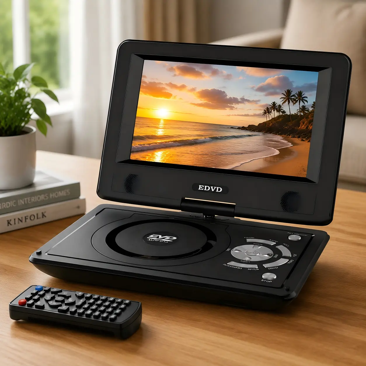 Portable DVD Player with HD Eye Protection Screen Rechargeable Long Lasting Battery Support USB TF Card Playback All Format Disc Player for Kids Elderly Home Outdoor Travel Entertainment