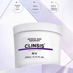 CLINSIS Nº4 Hair Mask Luxurious Repair Hair Mask with Moroccan Argan & French Marula Oils 258ml Nourish Smooth Repair Long Lasting Fragrance Organic Sandalwood Scent Anti-Frizz Treatment