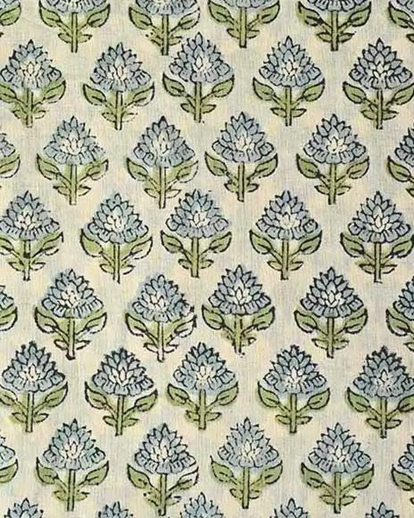 Quill Block Printed Fabric By The Yard