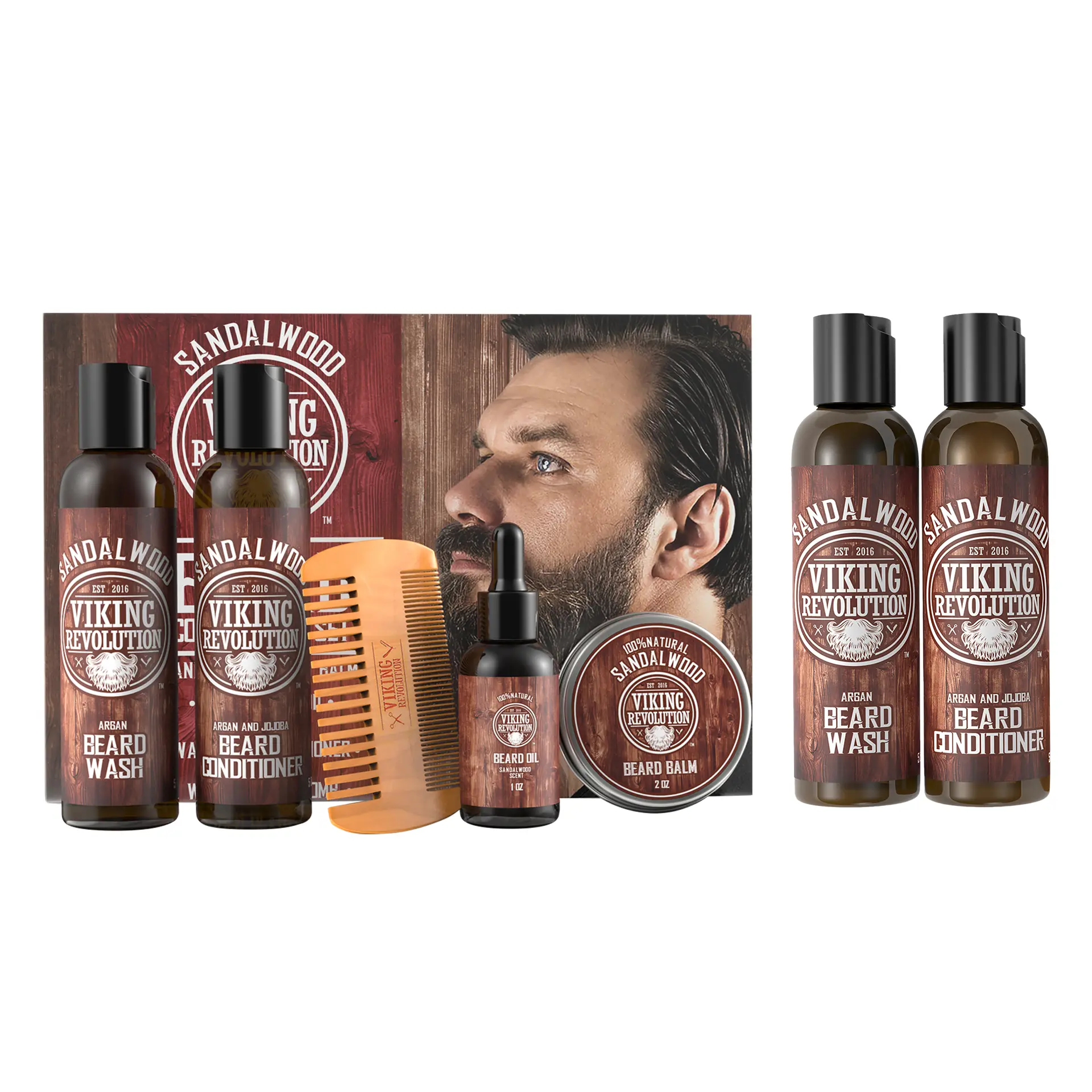 Grooming Kit + Beard Wash & Conditioner 5oz
