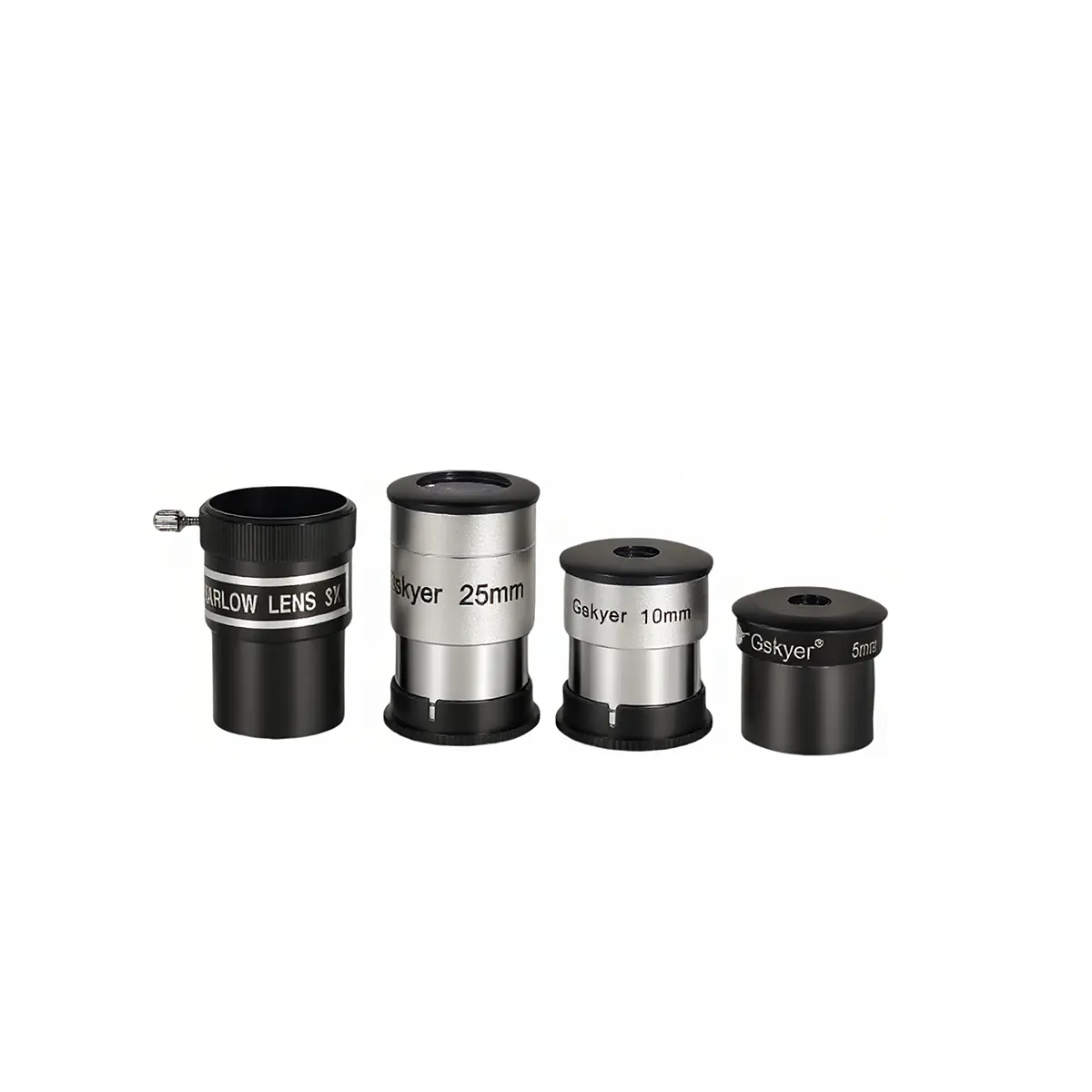 Gskyer Telescope Advanced Eyepiece 25mm 10mm 5mm 3X Barlow Lens Telescope Lens Telescope Accessories Applies to Astronomical Telescope Accessories Digital Zoom Binoculars High Definition Binoculars
