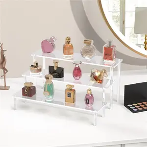 3 Tier Perfume Organizer Acrylic Display Risers Clear Cupcake Stand Holder
