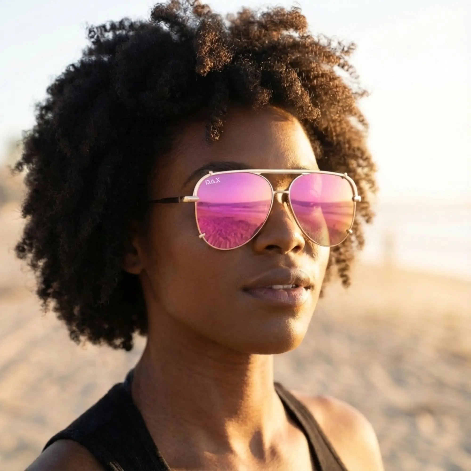 DAX Eyewear Shay Aviator Sunglasses – Hair Friendly & Tangle  display picture 1