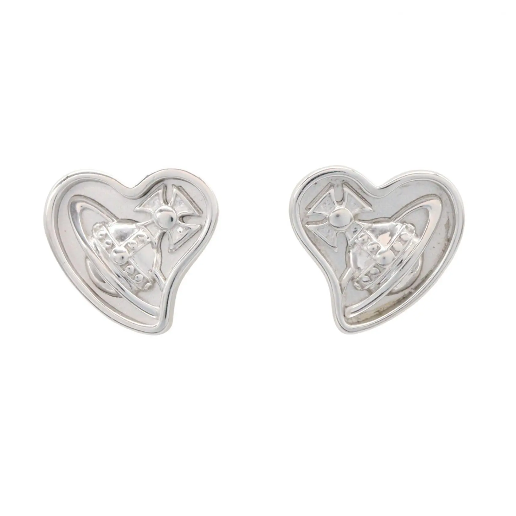 Pre-owned vivienne westwood Sterling Silver 925 (Ag925) Small Leather Goods Silver Earrings