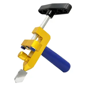 Glass Tile Cutter, New Design 2 in 1 Glass Cutting Tool with Extra 2Cutter Blades Glass Tile Cutter for Glass, Mirror, Ceramic Tile, Glazed Tiles Heavy Duty Handle