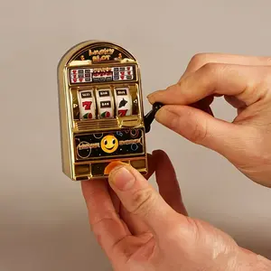 Mini Casino Jackpot Fruit Slot Machine Toy for Party Supplies, One-Armed Bandit Drinking Party Gifts, Pull Lever for Penalty Challenge, Perfect Party Essential for Adult Decompression & Lively Gatherings, Money Box Fun