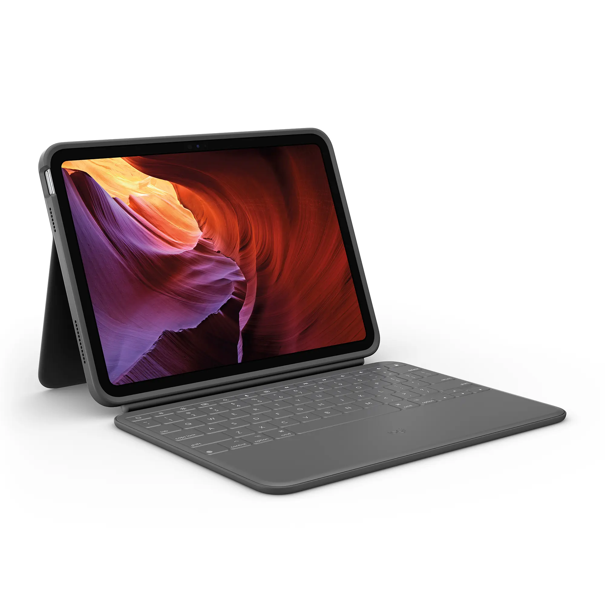 Logitech Rugged Folio Keyboard Case for iPad (10th gen & A16) with Smart Connector and Durable Spill-Proof Keyboard