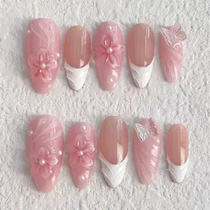 lilith-20sets handmade press-on nails selectable size and length random style