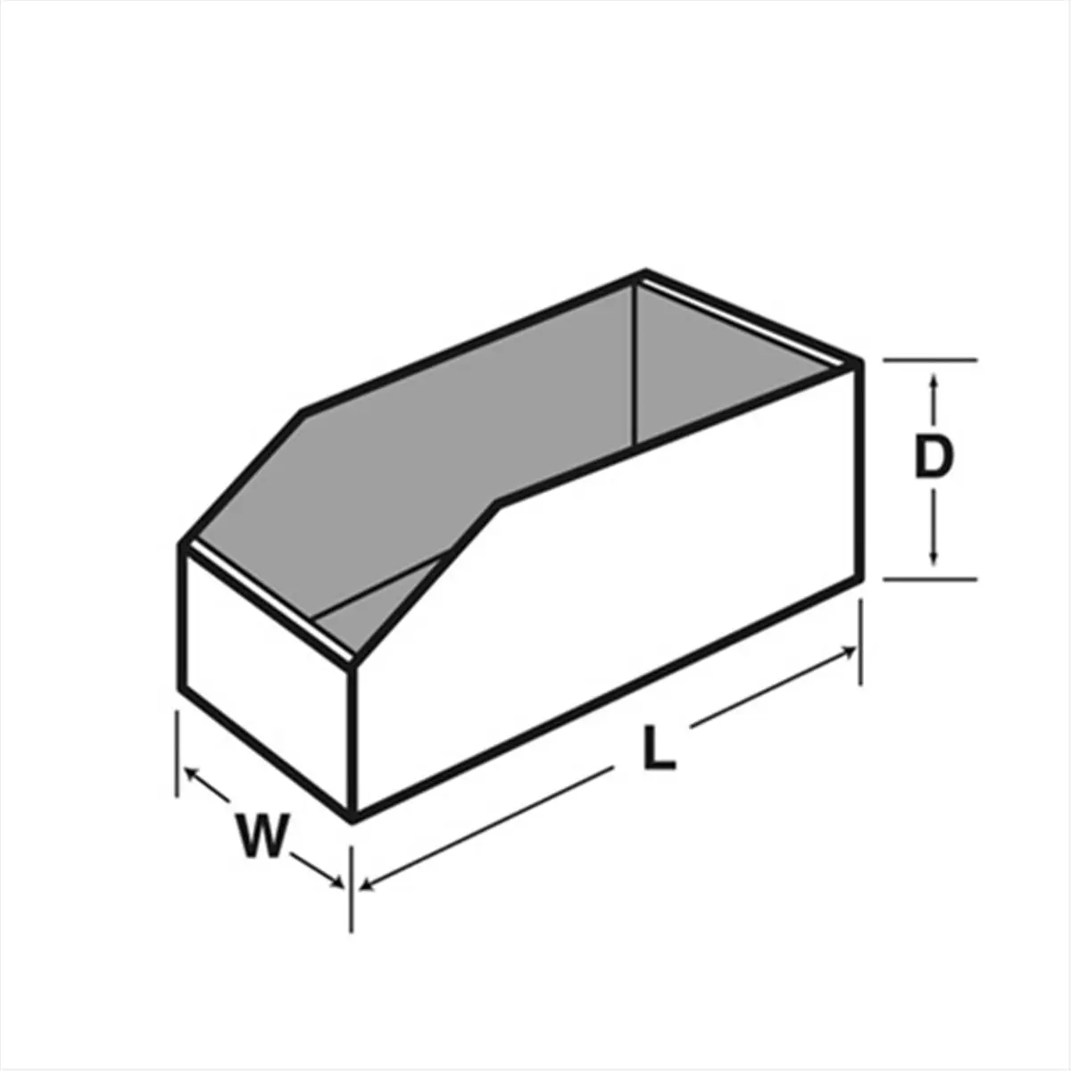 212 MAIN B6 Box2Business Corrugated Open-Topped Storage Parts Box - 12x6x4.5in White Cardboard Bins for Large Home Appliance Parts Organization